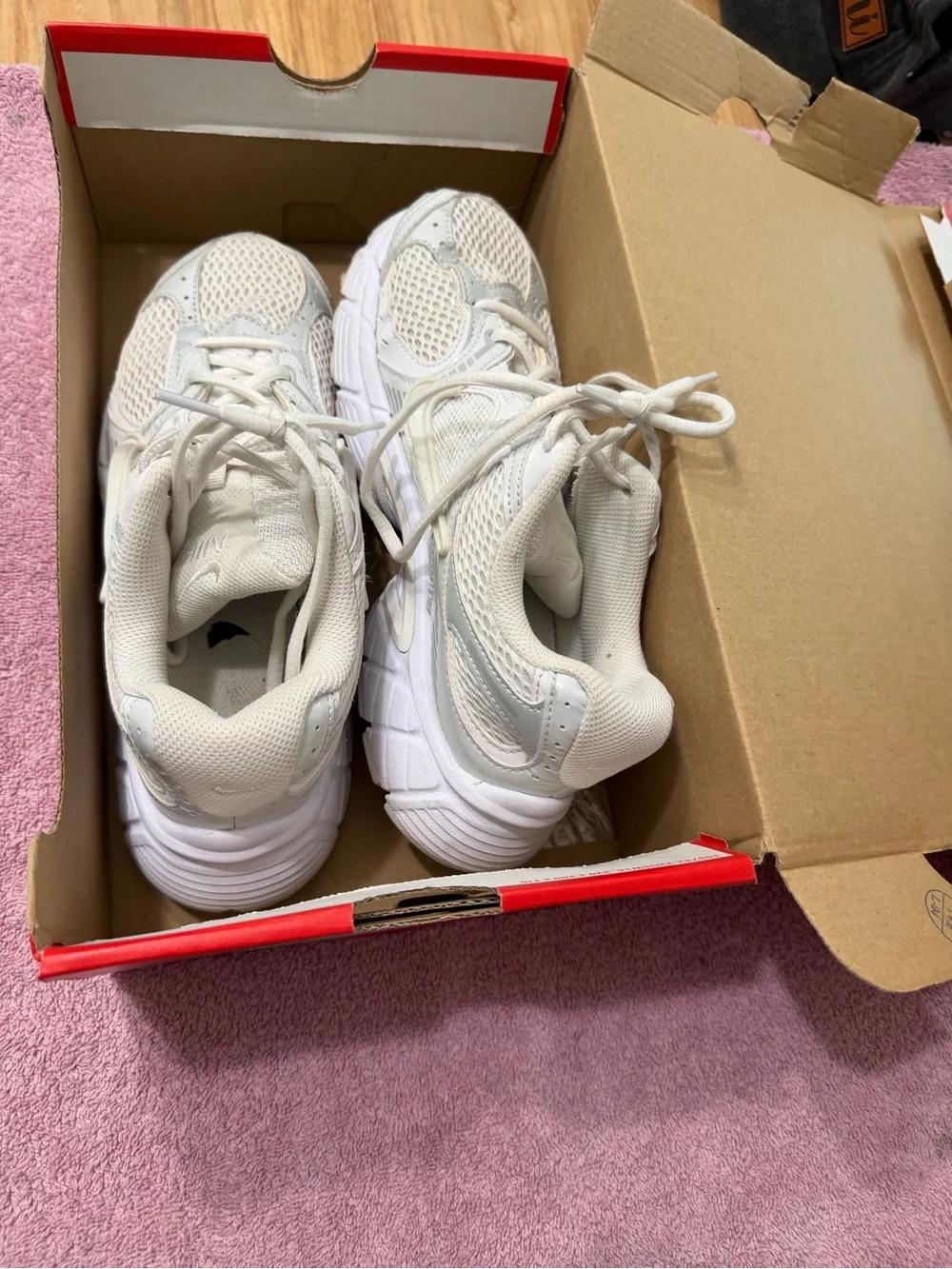 Nike White Mesh Running Sneakers